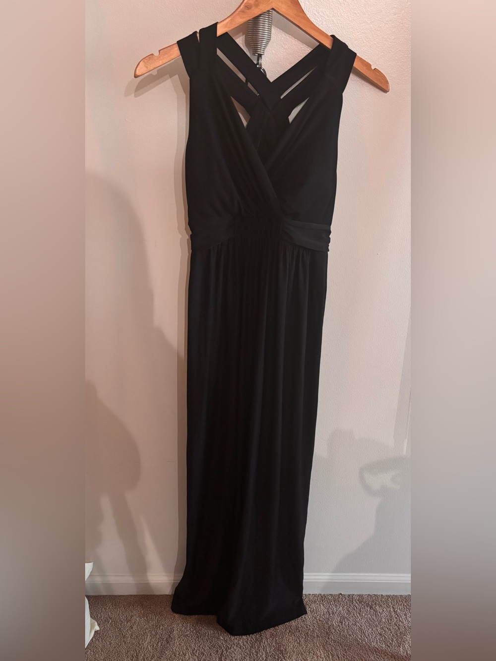 Soma Black Maxi Dress with V-Neck